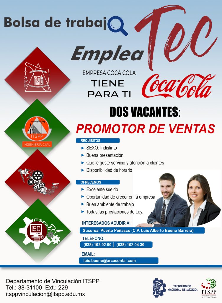 ATENCIÓN! EMPRESA COCA COLA TIENE PARA TI VACANTES DE PROMOTOR DE